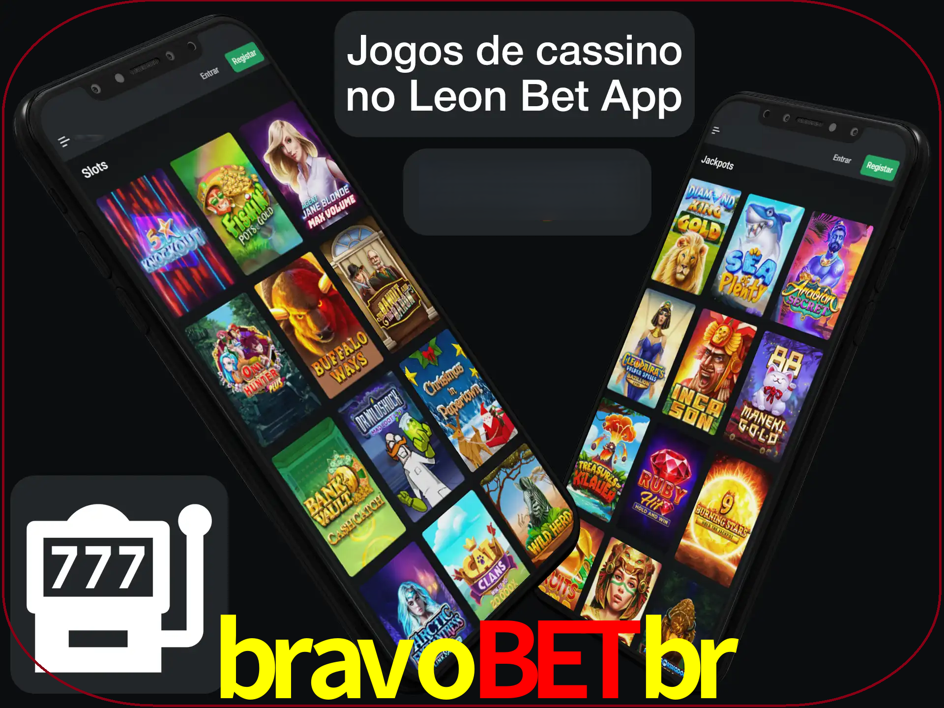 Escolha quais jogos de cassino jogar no app.