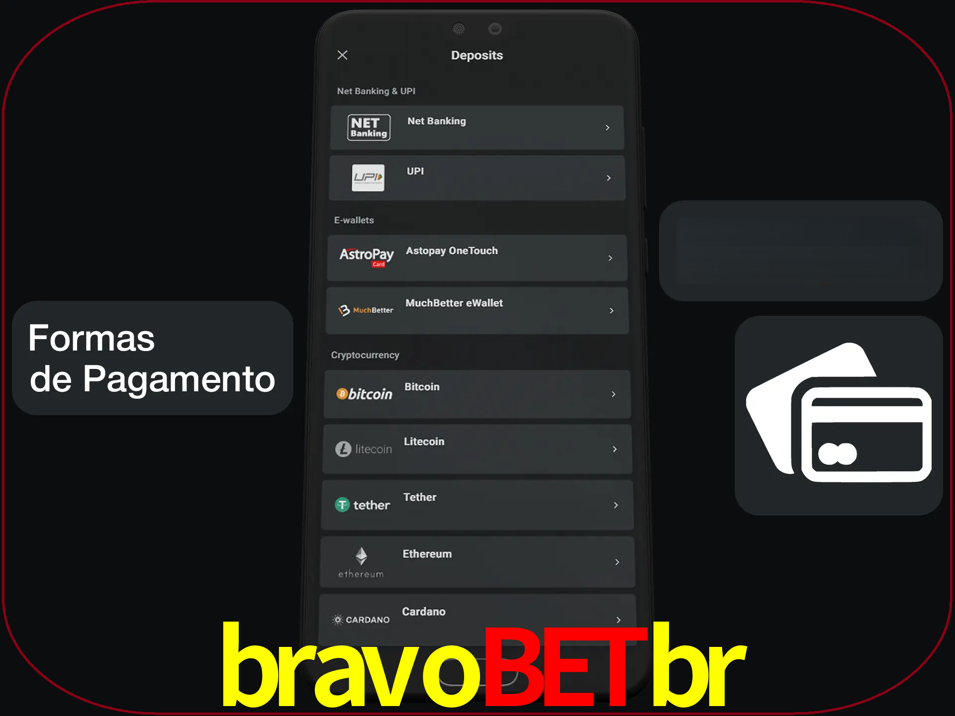 Escolha a forma de pagamento de sua preferência.