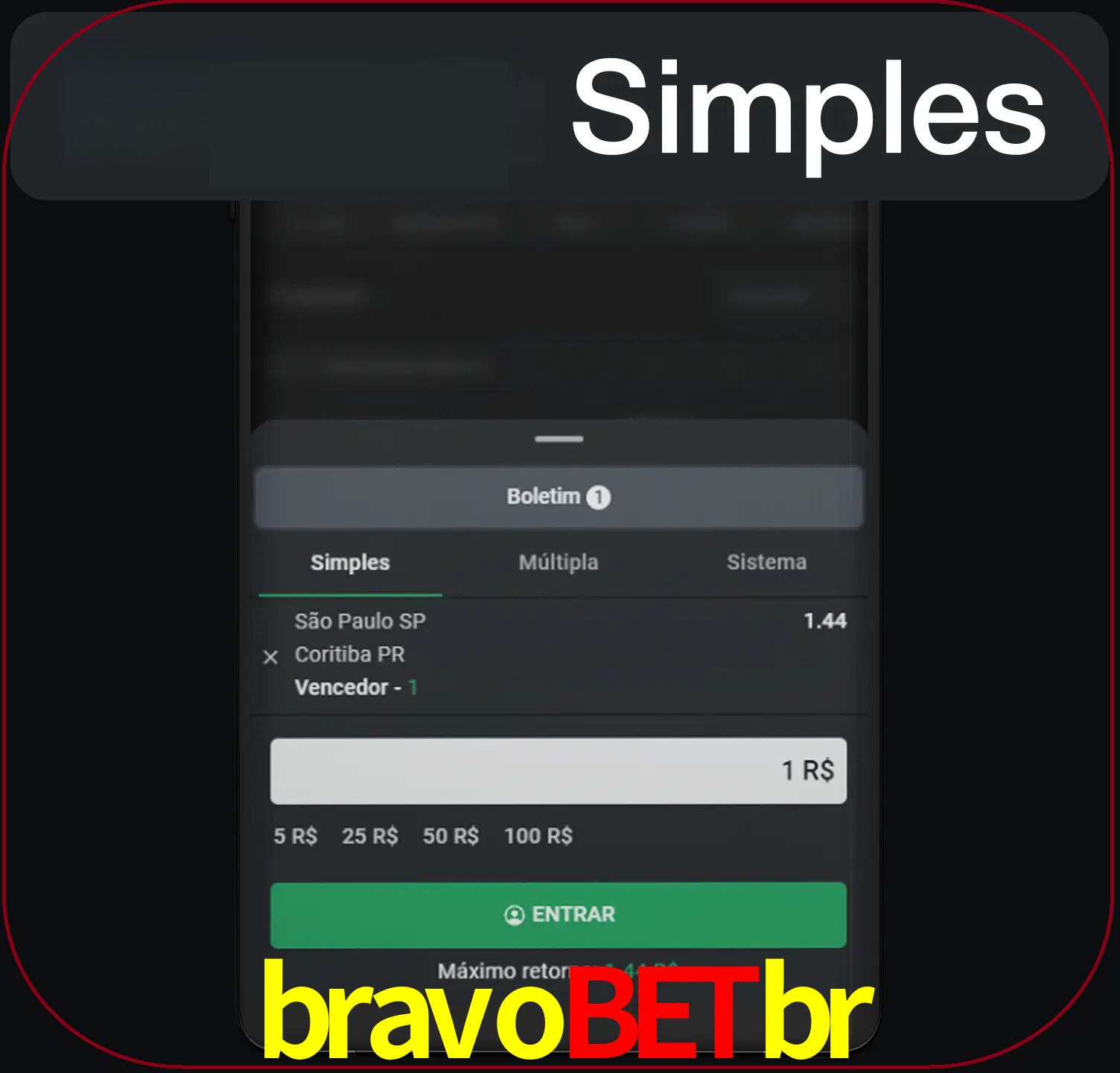Ganhe seu dinheiro certo com uma única aposta.