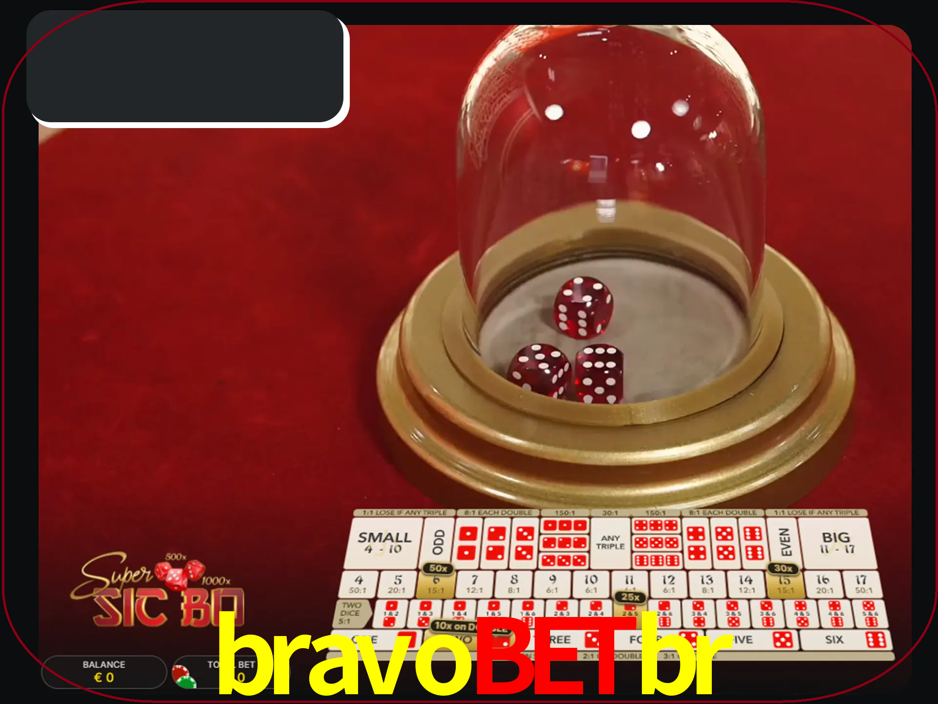 Deixe os dados ao seu lado nos jogos da Sic Bo.