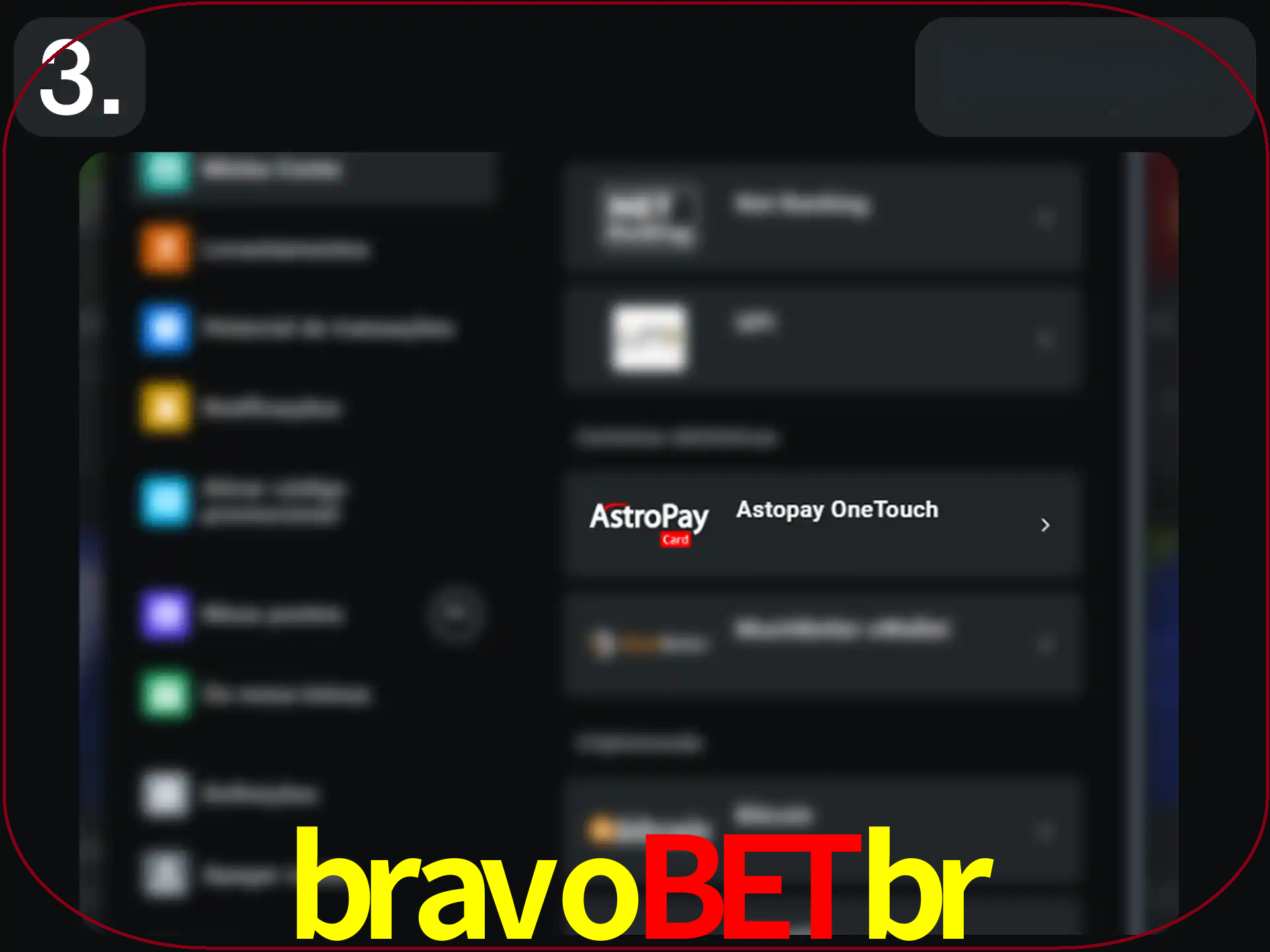 Abra a janela de depósito.