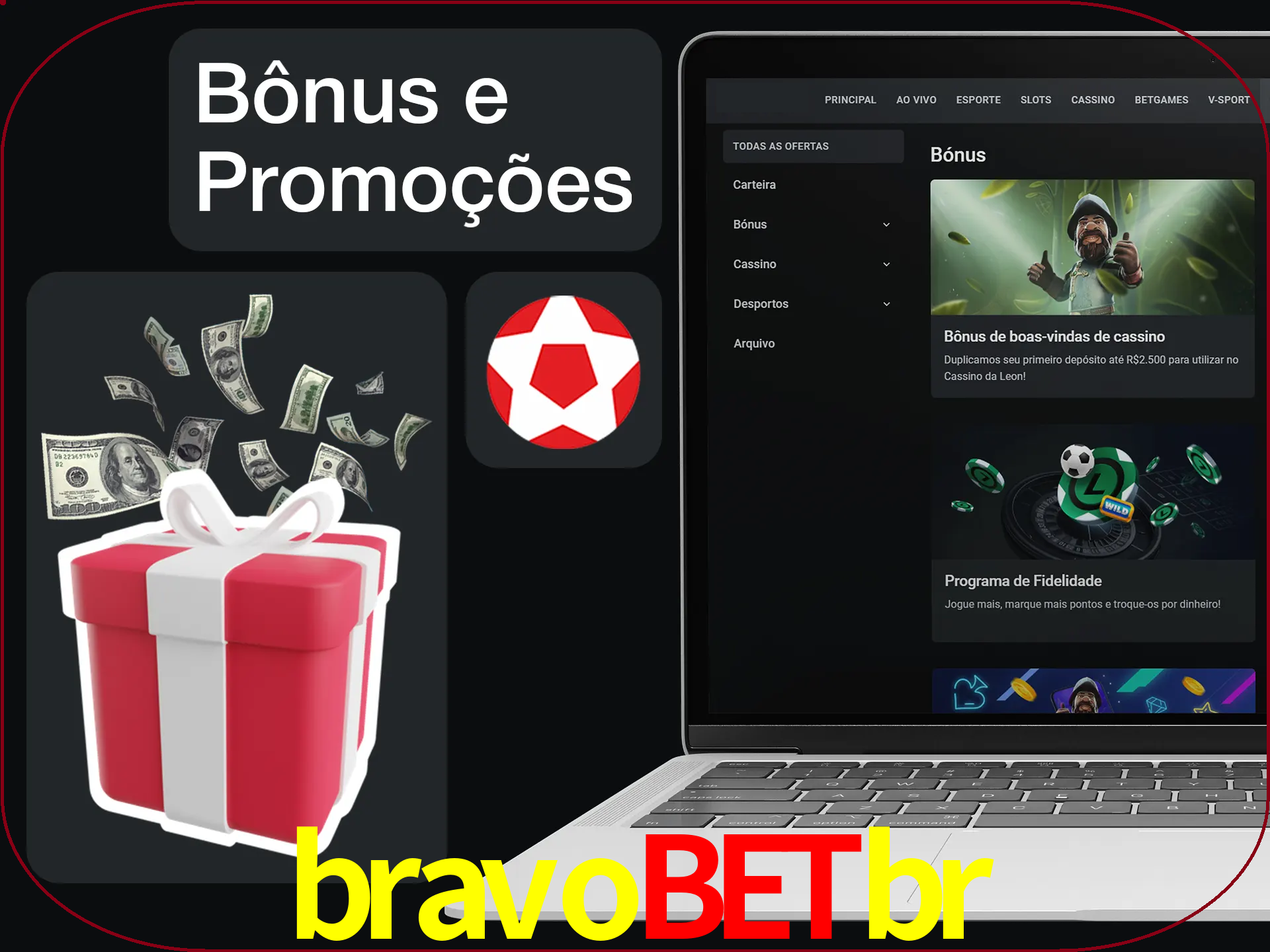 Verifique se há novos bônus e promoções.