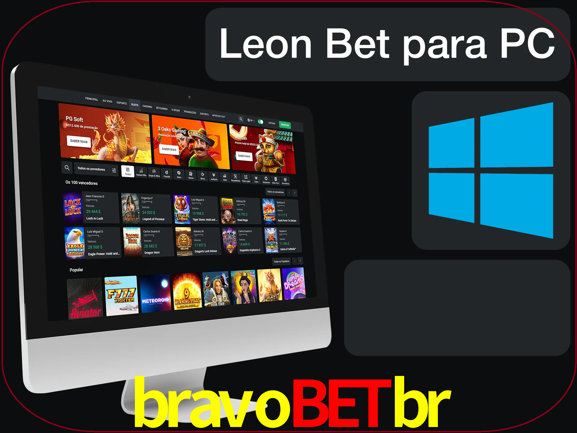 Aposte e jogue em nosso cassino usando o PC.