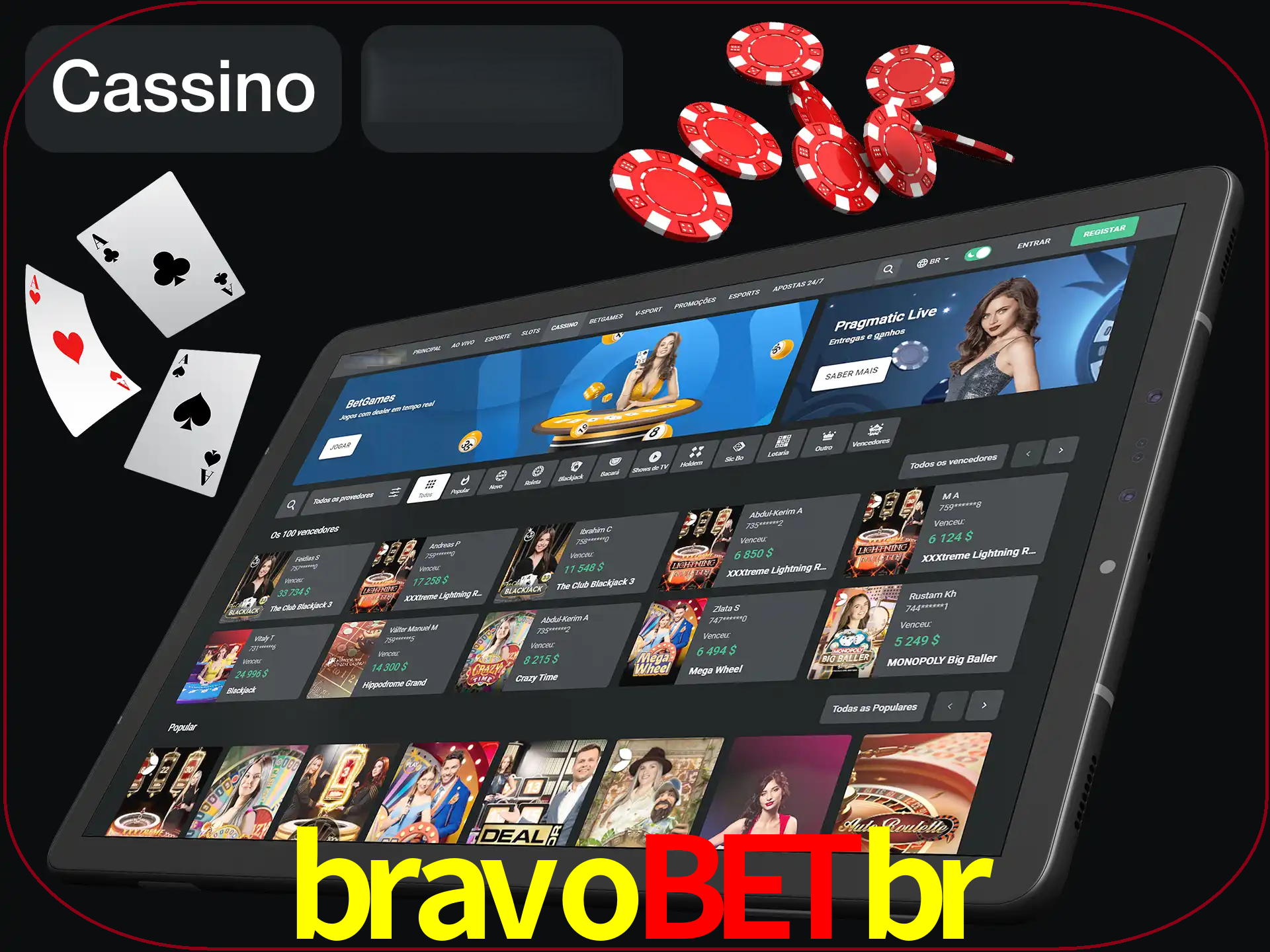 Jogue vários jogos de cassino em nosso cassino.