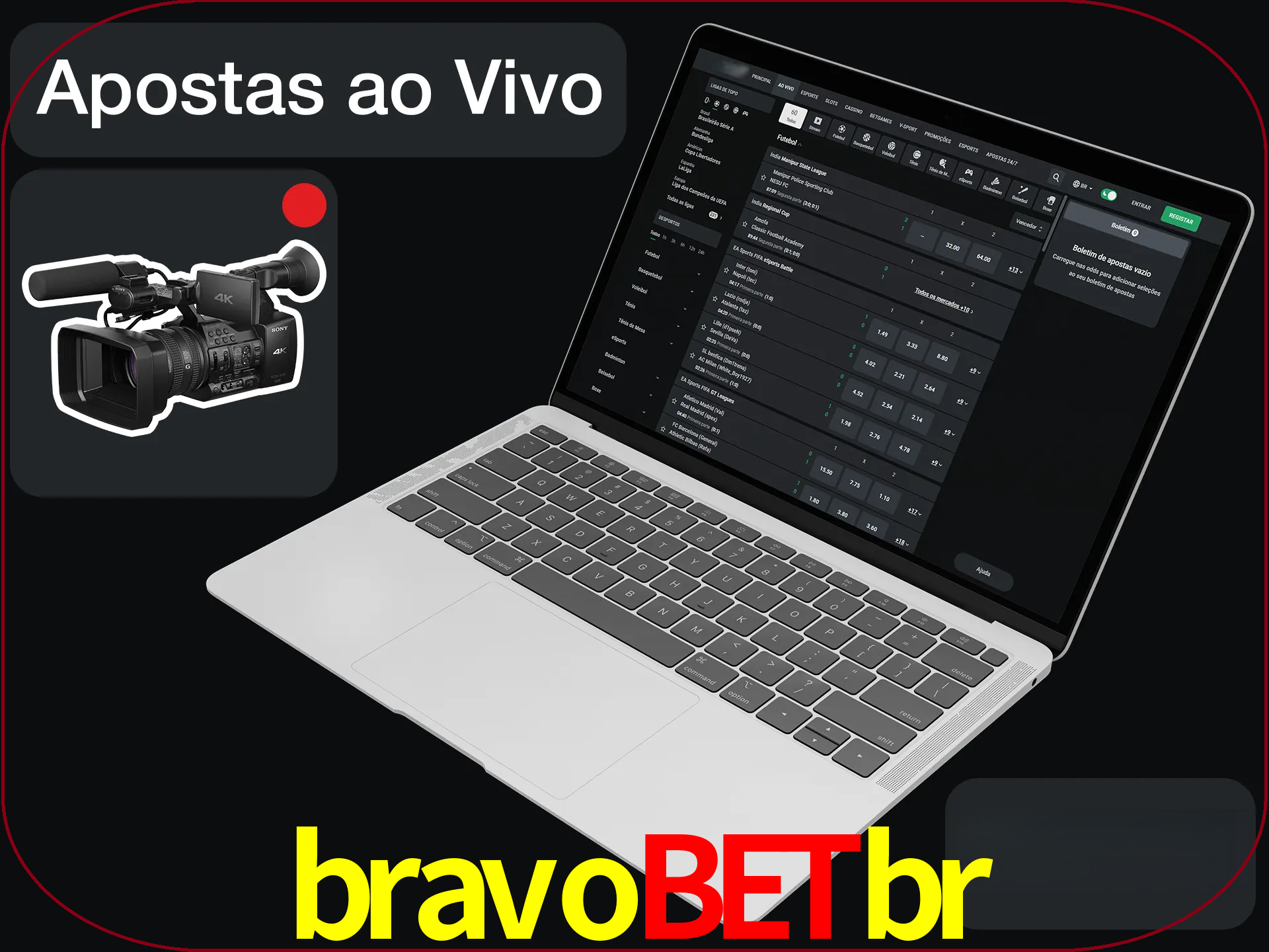 Aposte em formato ao vivo em nosso site.