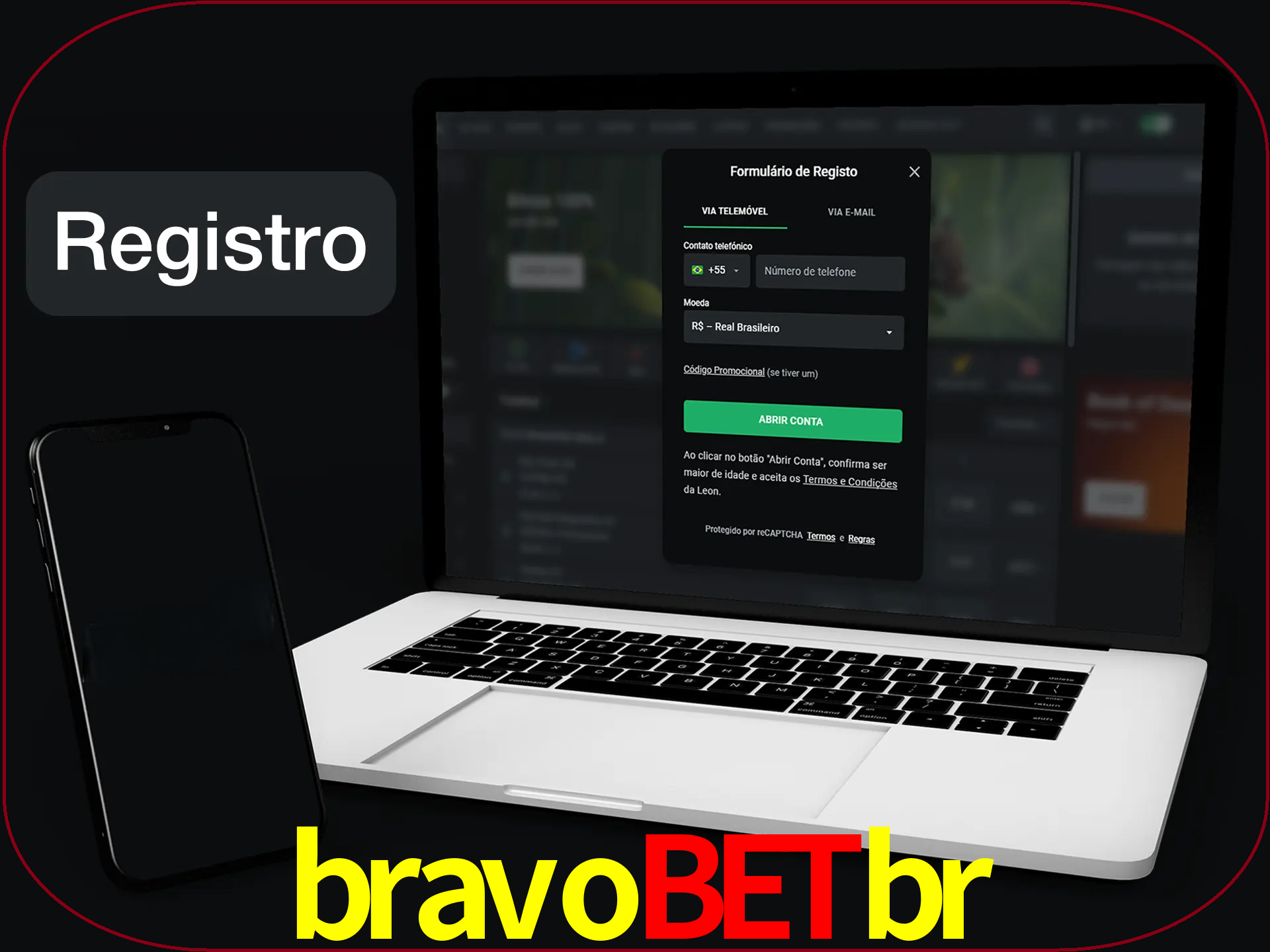 O registro na LeonBet é simples.