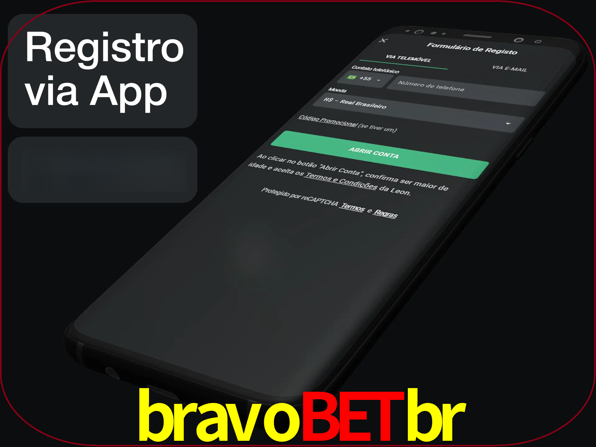 Registre-se quiclly em LeonBet usando o aplicativo.